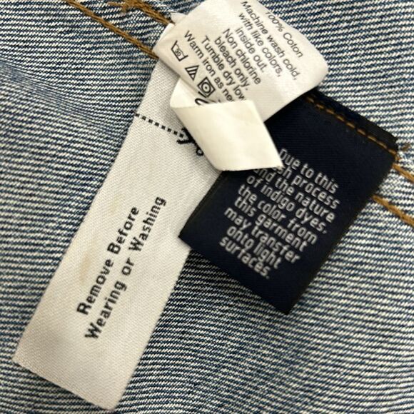 Madewell denim jean jacketed coat embroidered xobc - Picture 4 of 7